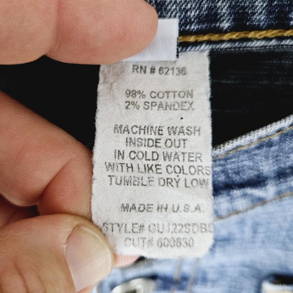 GUESS | vintage exposed button fly flare leg stretch denim jeans - Picture 11 of 11